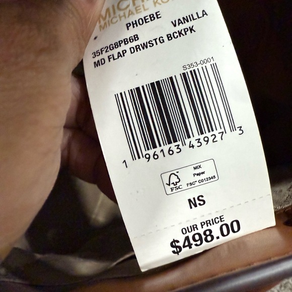 Michael Kors Tan and Cream Signature Backpack- ALMOST New.. Tag still attached! - Picture 10 of 13